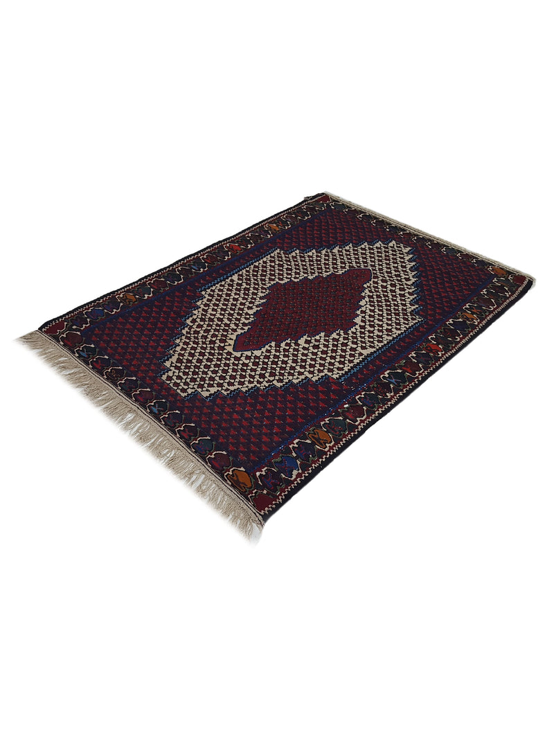 Fasa Antique Senneah Kilim 2230 Ivory Multi Kilim Antique Rug