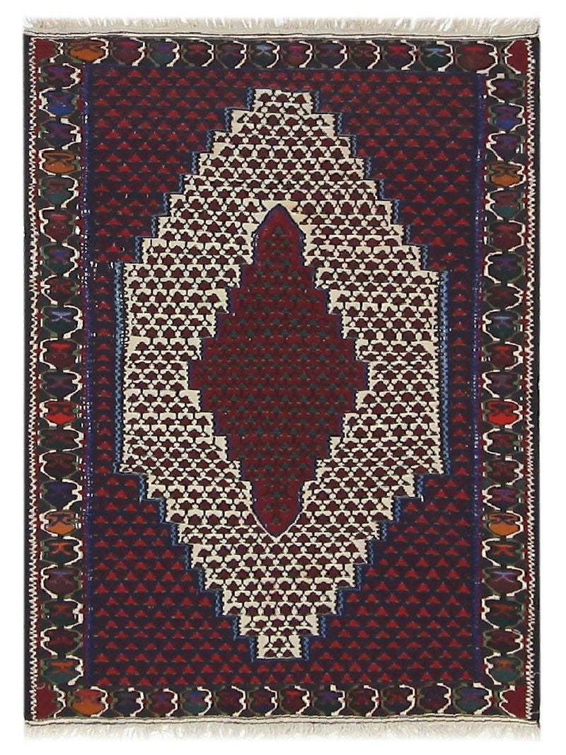 Fasa Antique Senneah Kilim  Ivory Multi Kilim