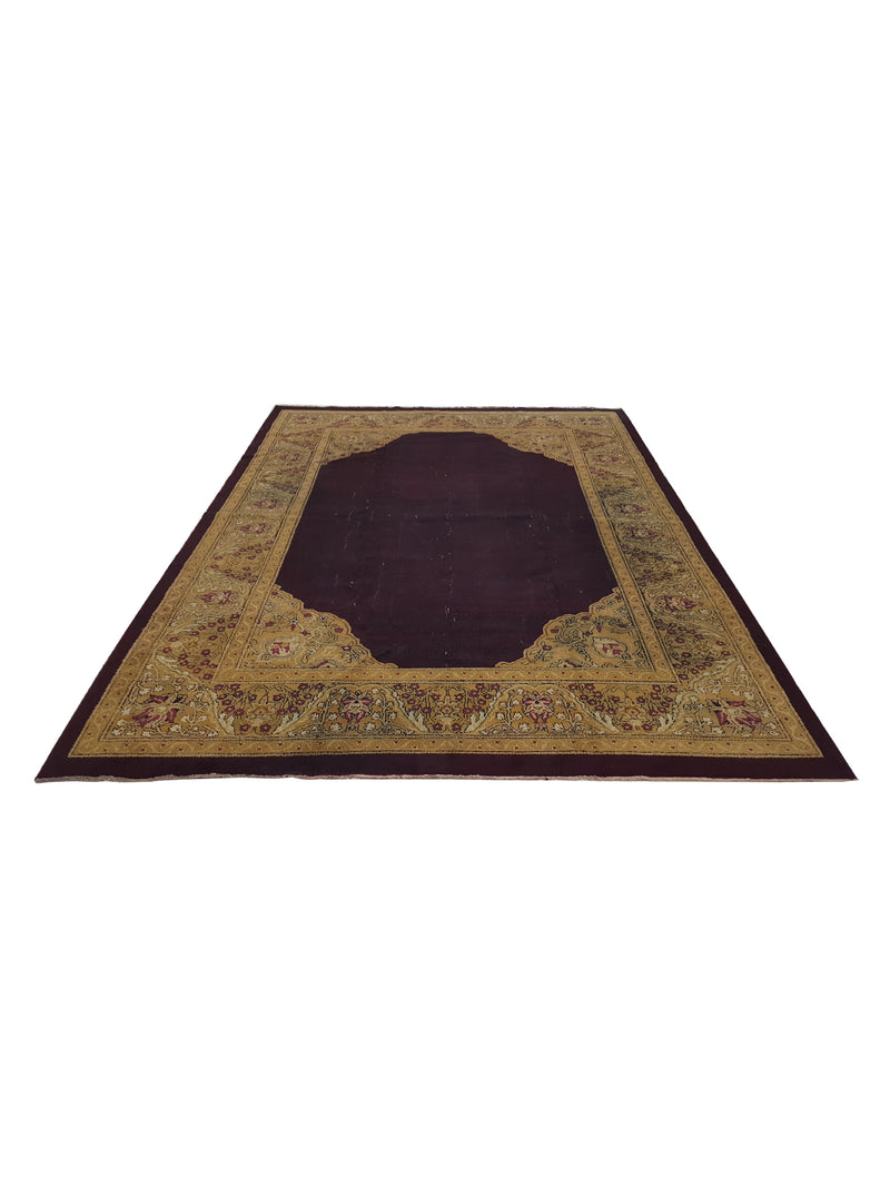 Fasa Antique Agra 2260 Burgundy Gold Traditional Antique Rug