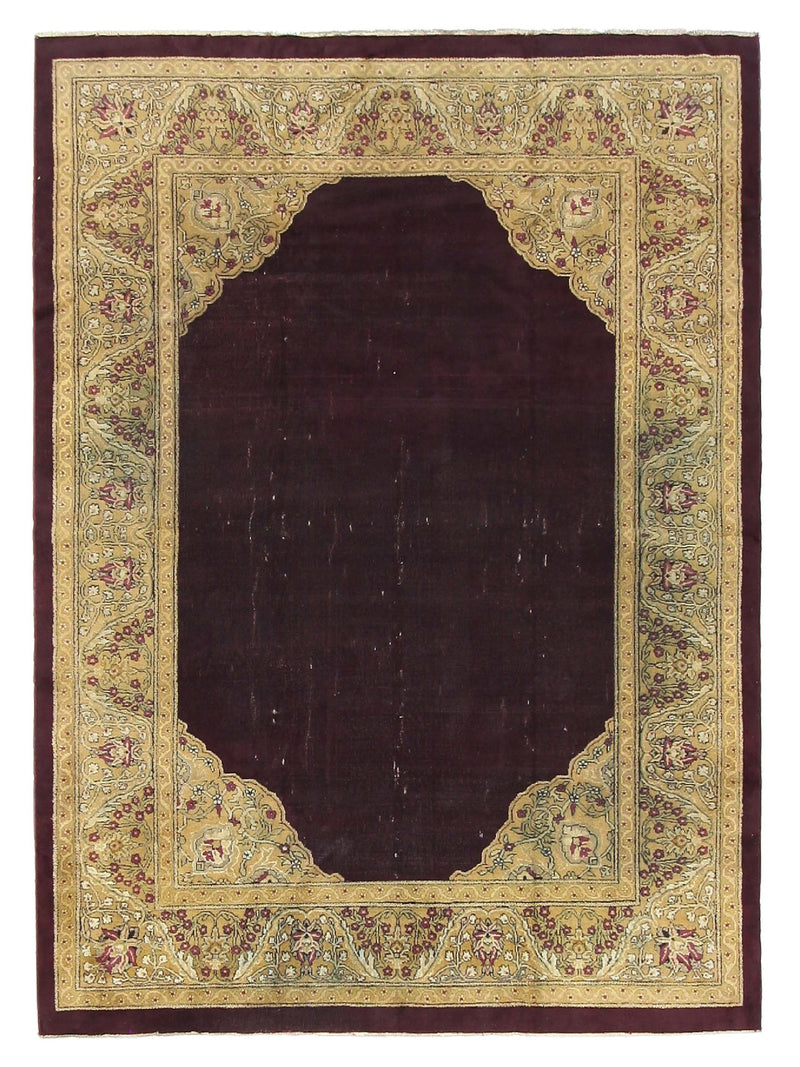 Fasa Antique Agra  Burgundy Gold Traditional