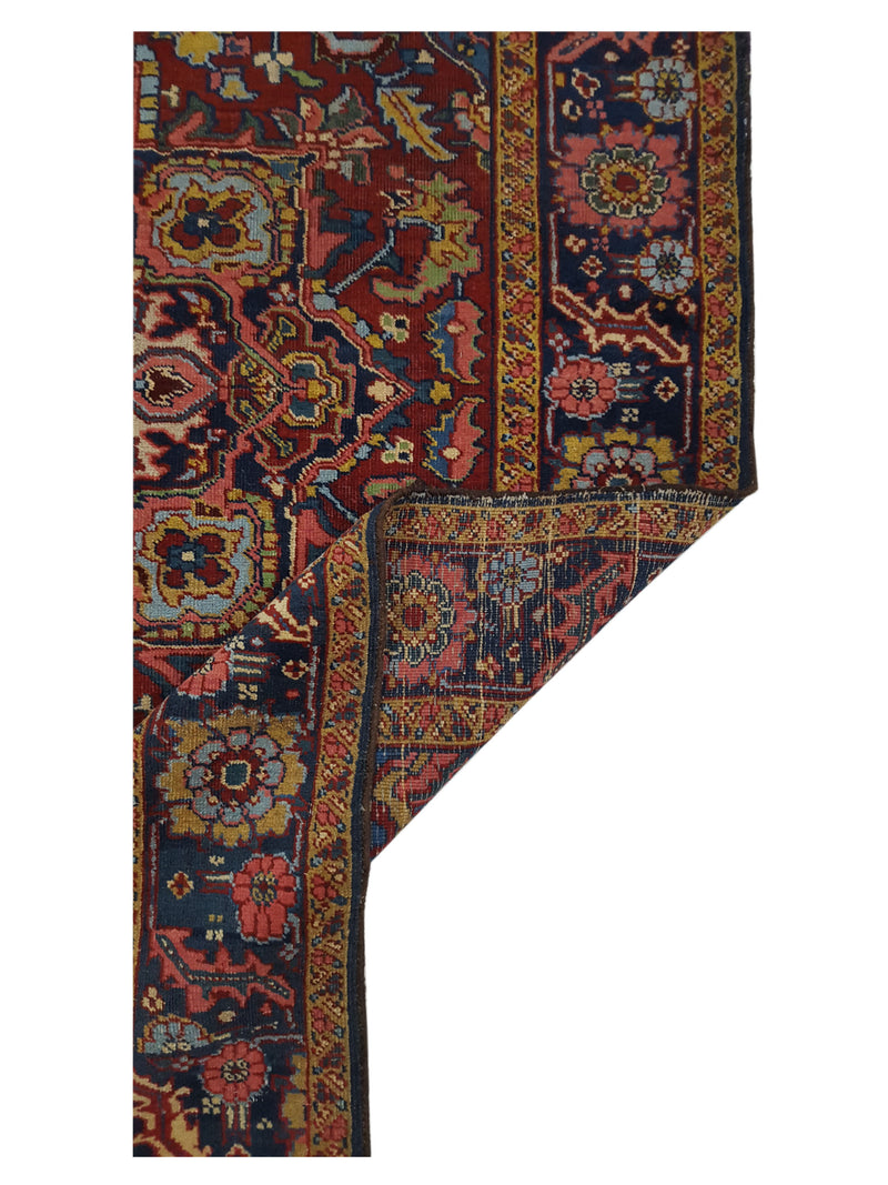 Fasa Antique Heriz 2261 Rust Indigo Traditional Antique Rug