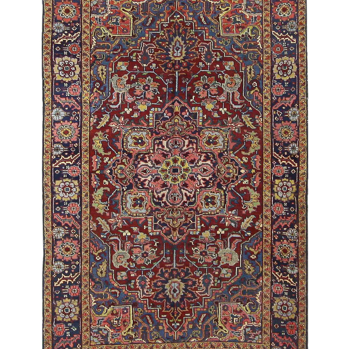 Fasa Antique Heriz  Rust Indigo Traditional