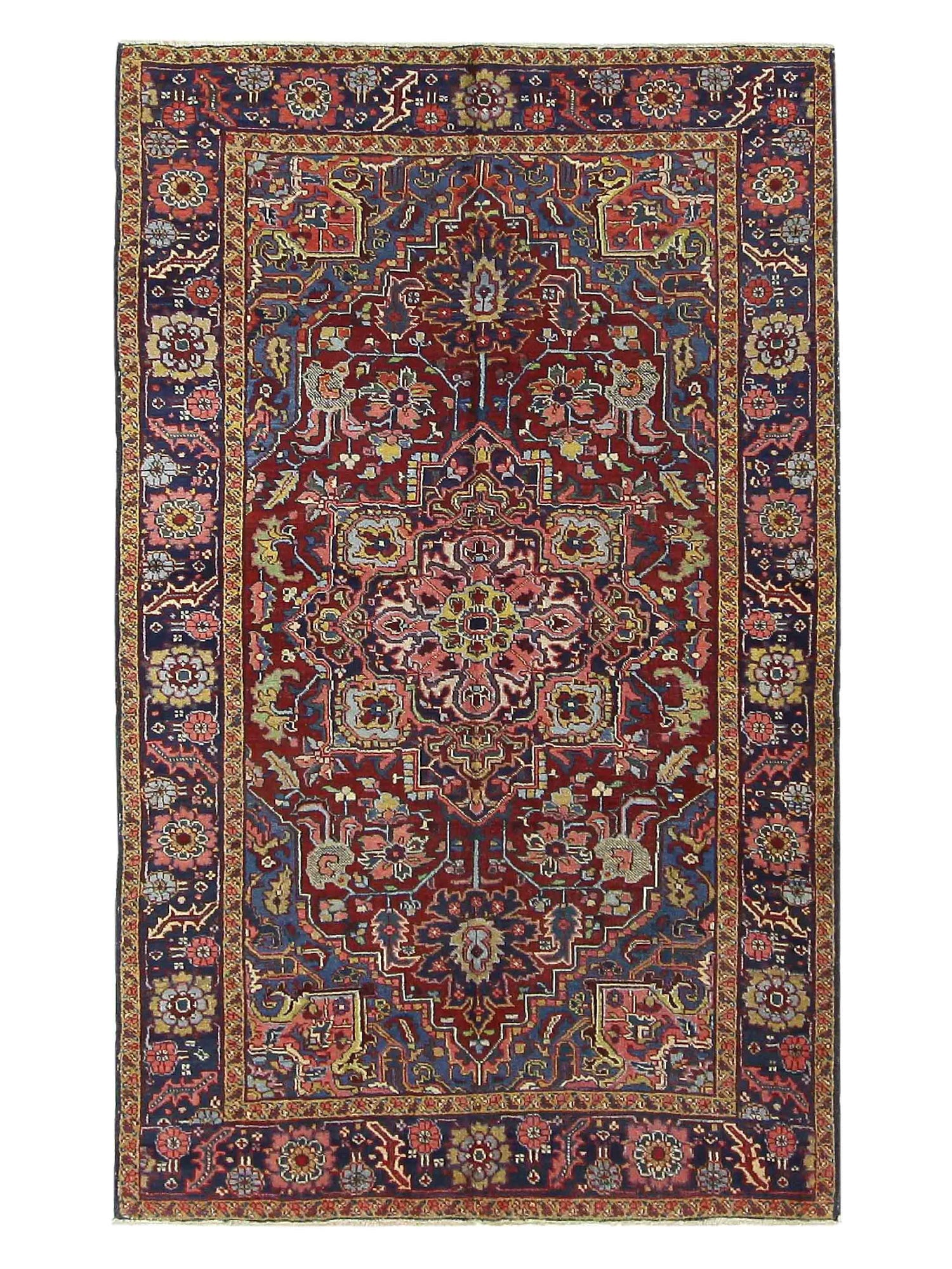 Fasa Antique Heriz  Rust Indigo Traditional