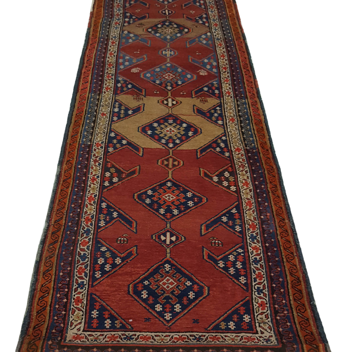 Fasa Antique Karabagh 2277 Rust Indigo Traditional Antique Rug