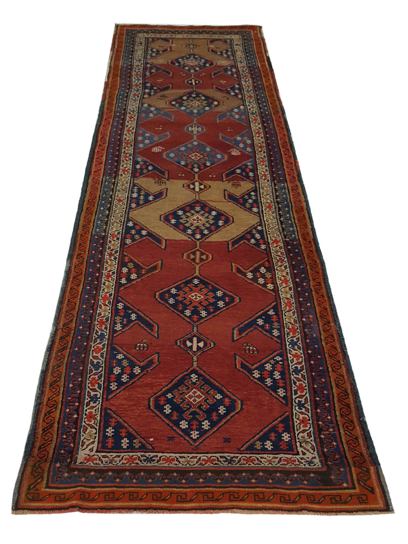 Fasa Antique Karabagh 2277 Rust Indigo Traditional Antique Rug