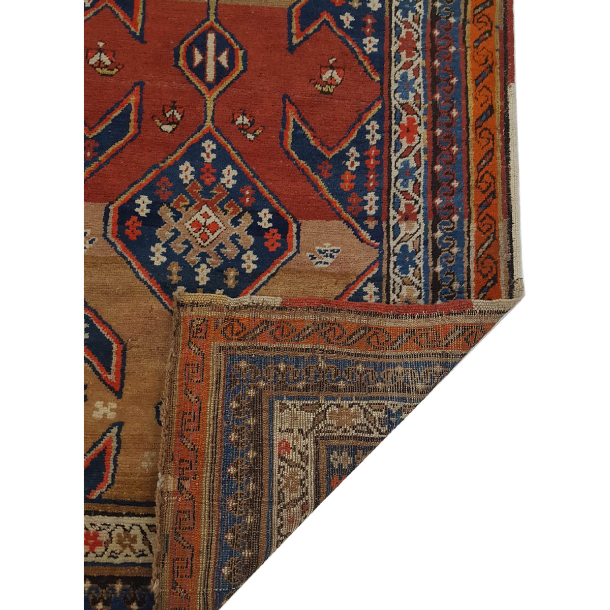 Fasa Antique Karabagh 2277 Rust Indigo Traditional Antique Rug