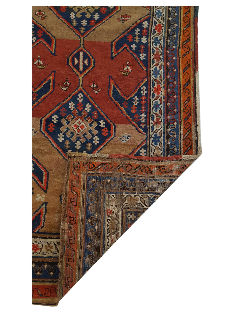 Fasa Antique Karabagh 2277 Rust Indigo Traditional Antique Rug