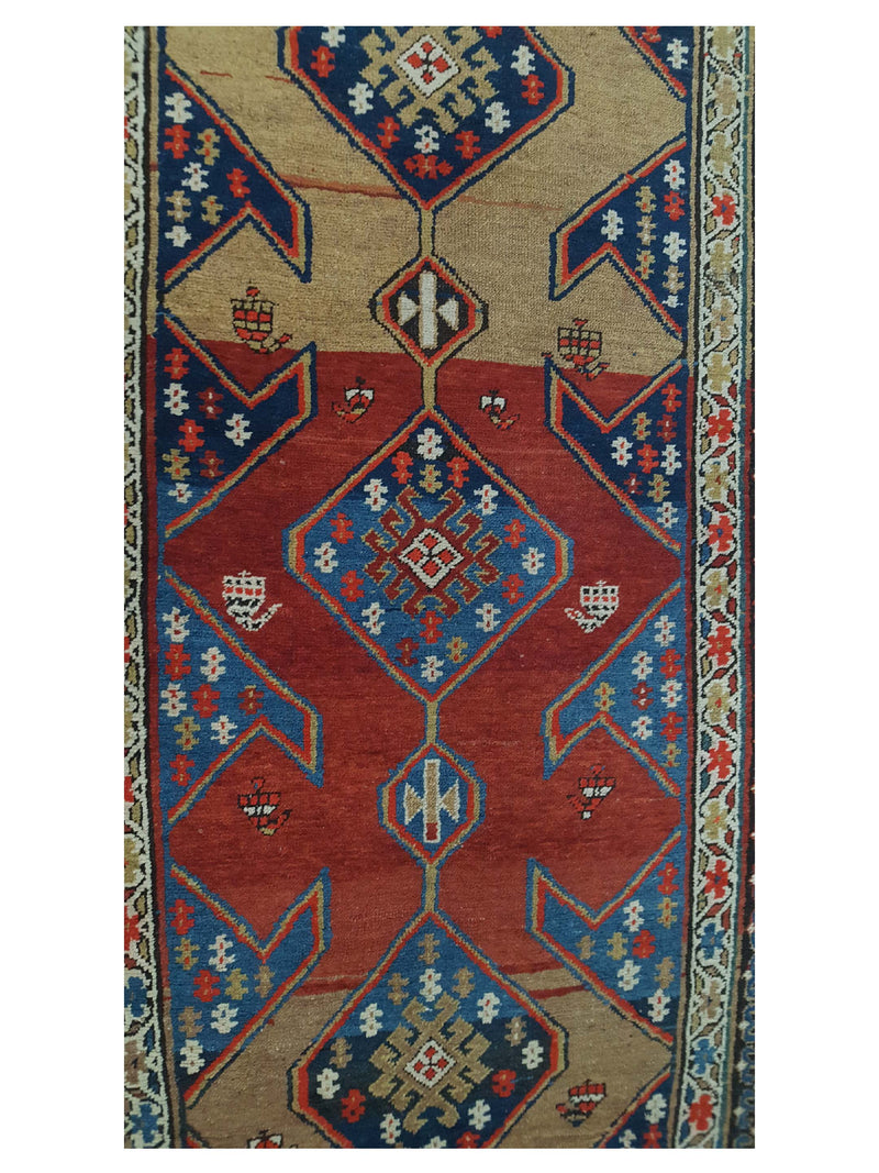 Fasa Antique Karabagh 2277 Rust Indigo Traditional Antique Rug