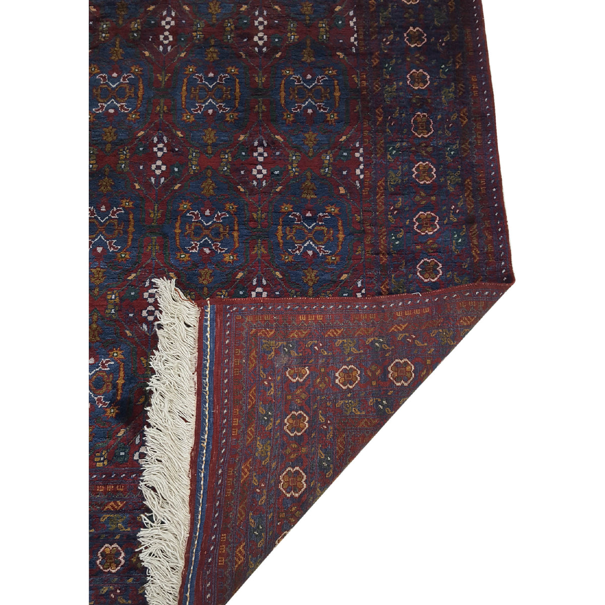 Pacific Afghan Silk 2318 Burgundy Burgundy Traditional Hand Knotted Rug