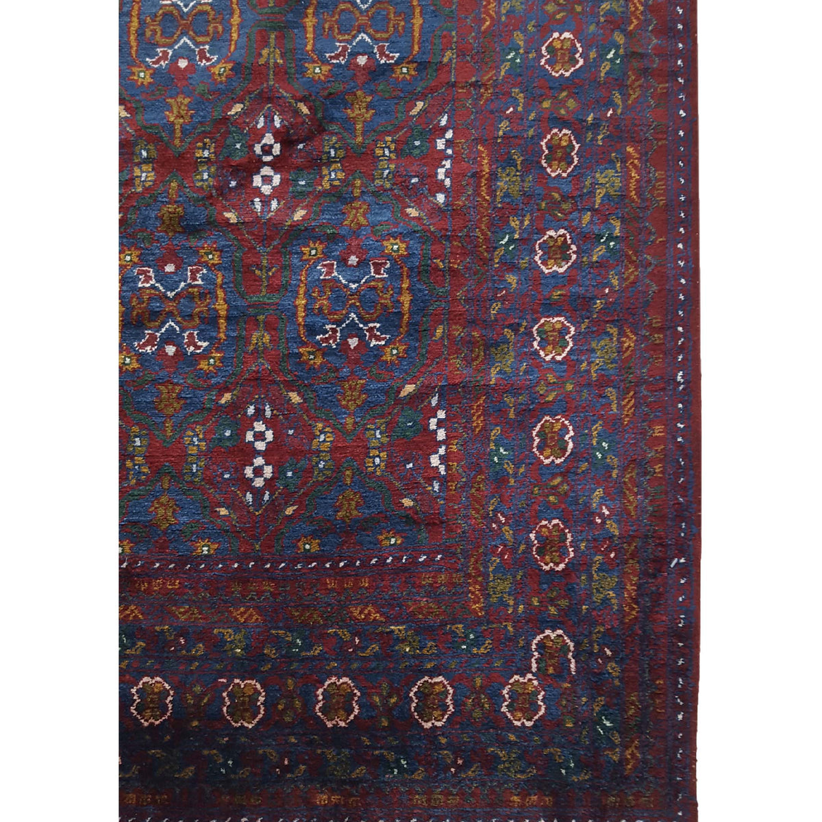 Pacific Afghan Silk 2318 Burgundy Burgundy Traditional Hand Knotted Rug