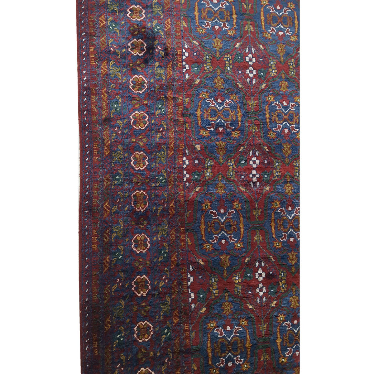 Pacific Afghan Silk 2318 Burgundy Burgundy Traditional Hand Knotted Rug
