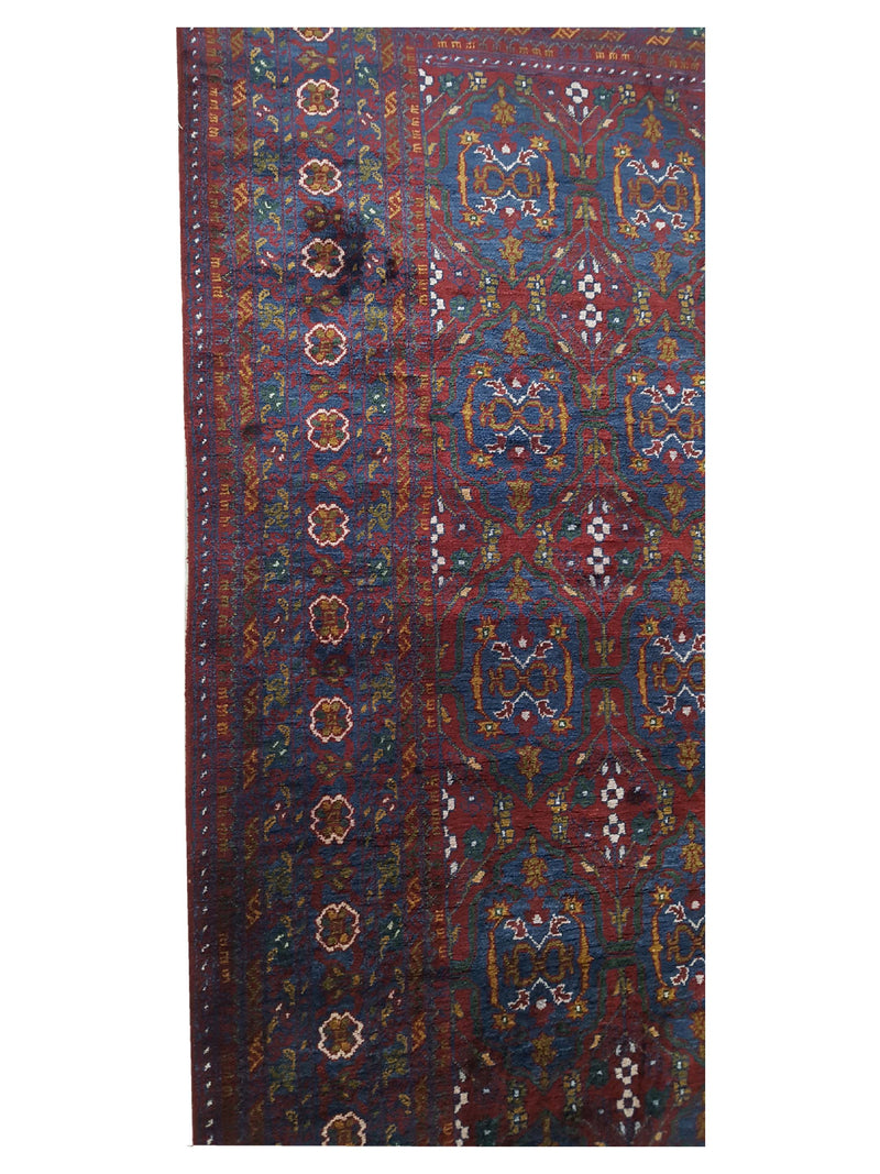 Pacific Afghan Silk 2318 Burgundy Burgundy Traditional Hand Knotted Rug