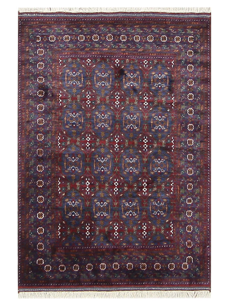 Pacific Afghan Silk  Burgundy Burgundy Traditional