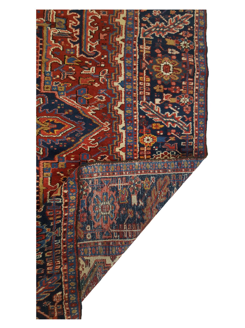 Fasa Antique Heriz 2349 Rust Indigo Traditional Antique Rug