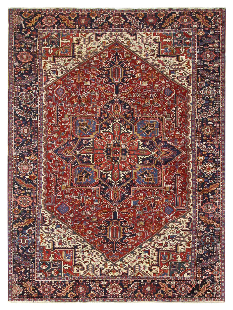 Fasa Antique Heriz  Rust Indigo Traditional