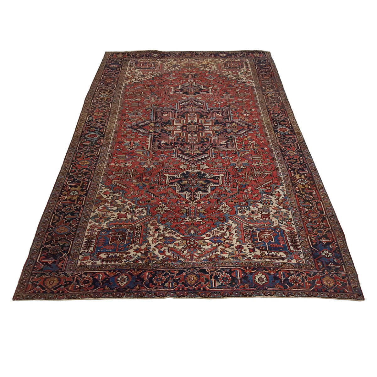 Fasa Antique Heriz 2467 Rust Multi Traditional Antique Rug