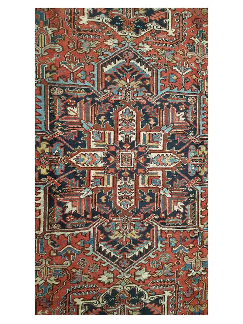 Fasa Antique Heriz 2467 Rust Multi Traditional Antique Rug