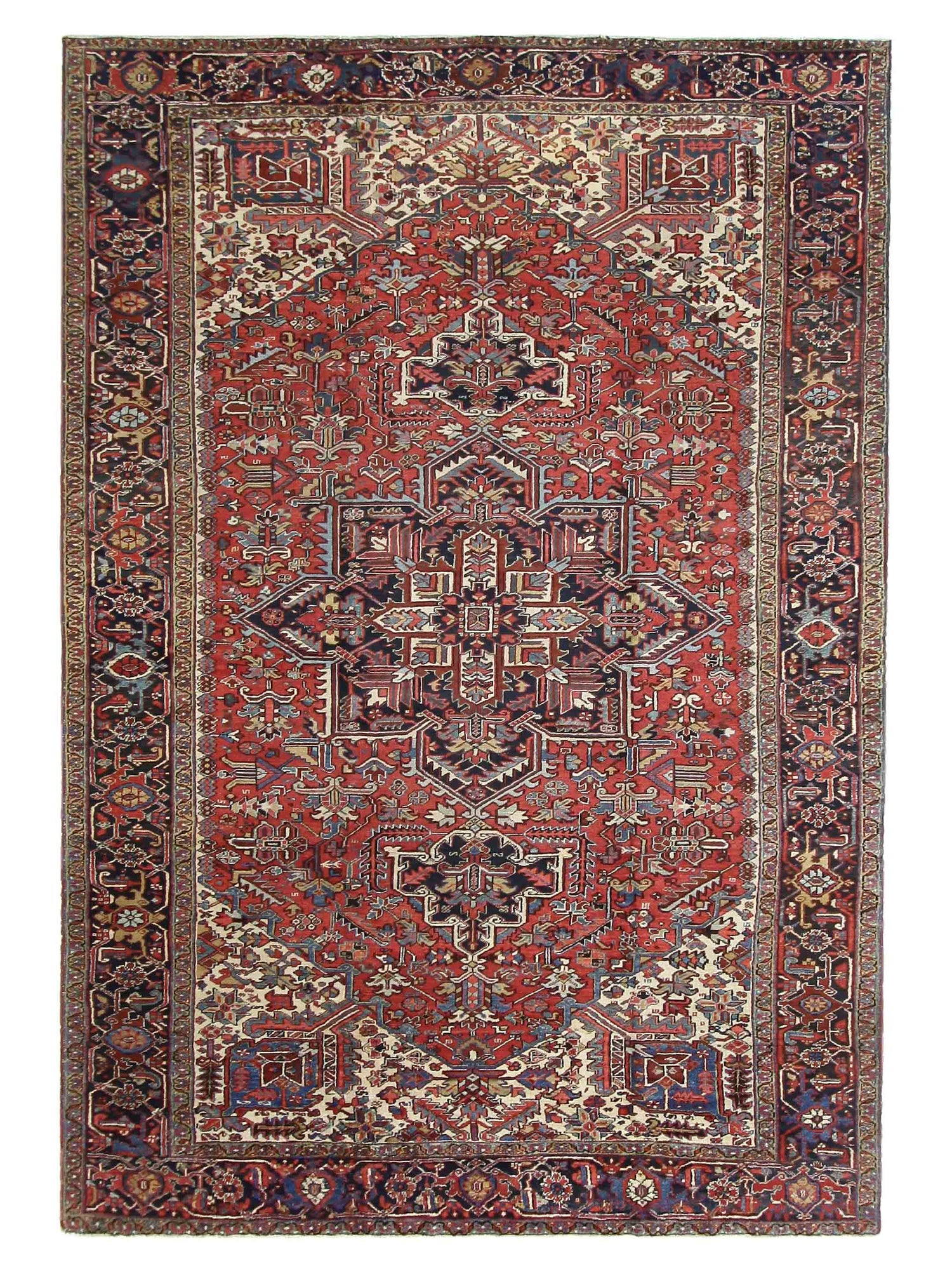 Fasa Antique Heriz  Rust Multi Traditional