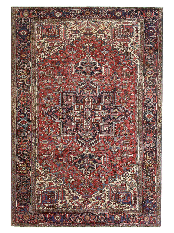 Fasa Antique Heriz  Rust Multi Traditional