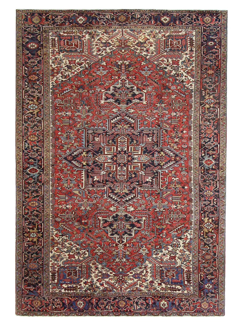 Fasa Antique Heriz  Rust Multi Traditional