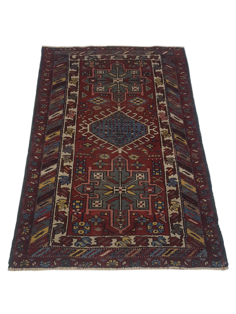 Fasa Antique Karajah 2495 Red Rust Traditional Antique Rug