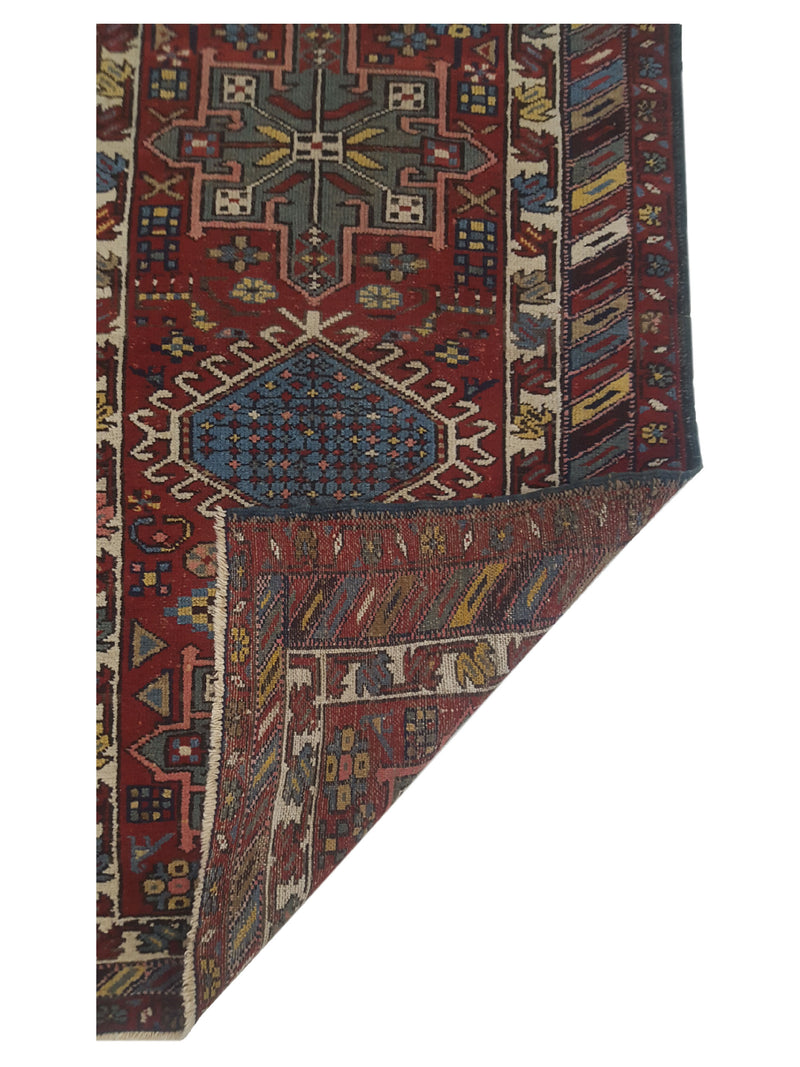 Fasa Antique Karajah 2495 Red Rust Traditional Antique Rug