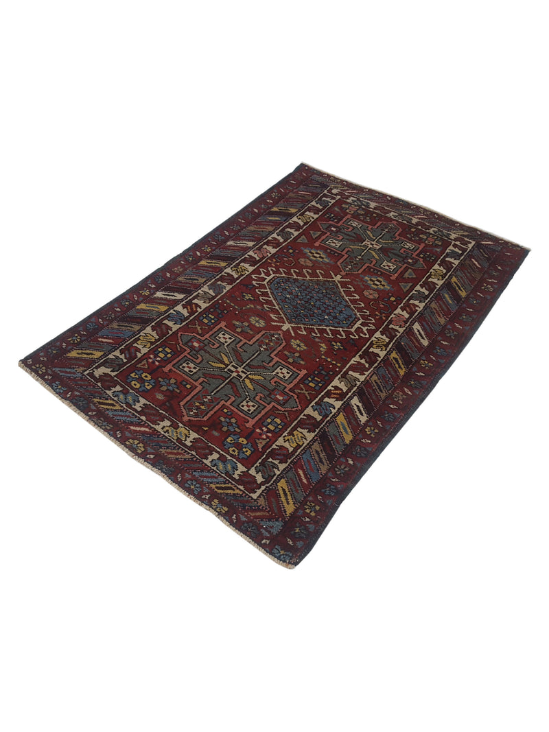 Fasa Antique Karajah 2495 Red Rust Traditional Antique Rug