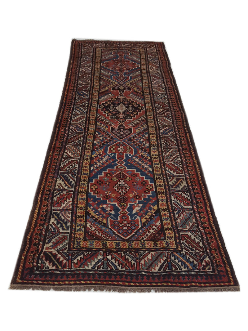 Fasa Antique Karabagh 2523 Rust Ivory Traditional Antique Rug