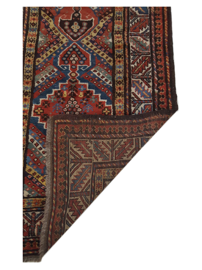 Fasa Antique Karabagh 2523 Rust Ivory Traditional Antique Rug