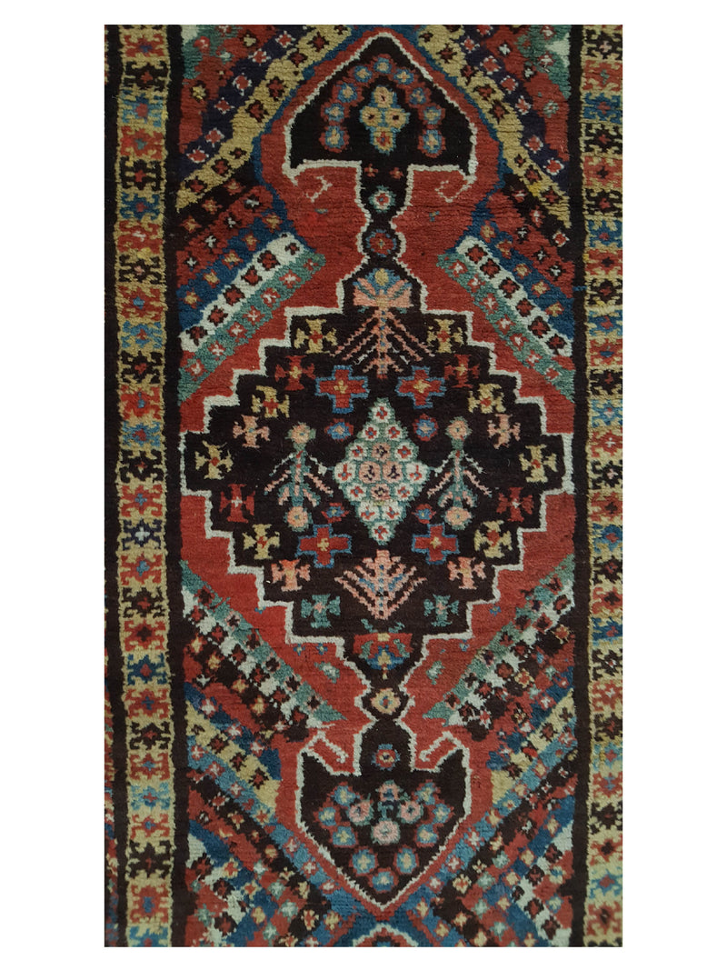 Fasa Antique Karabagh 2523 Rust Ivory Traditional Antique Rug