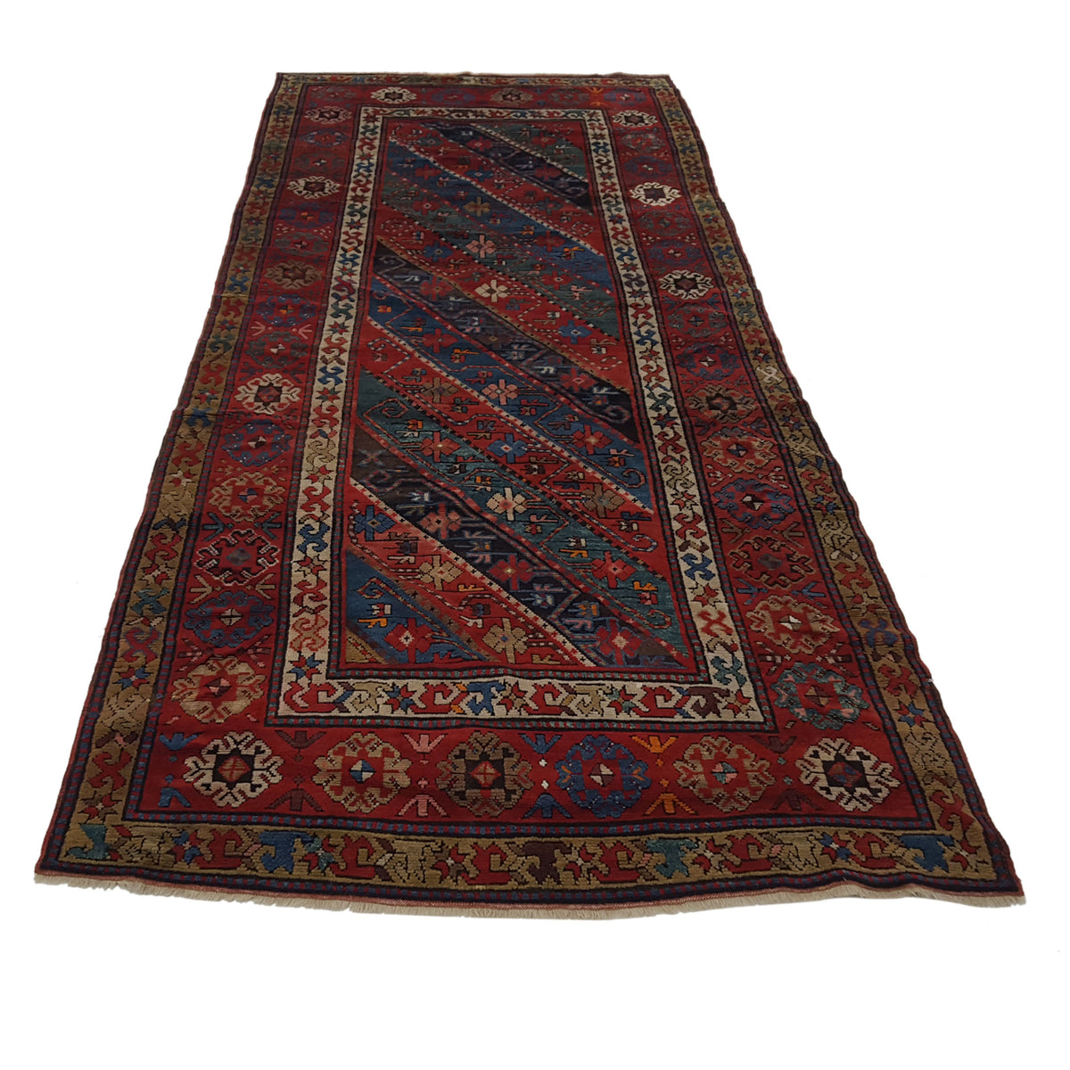 Fasa Antique Kazak 2524 Multi Rust Traditional Antique Rug