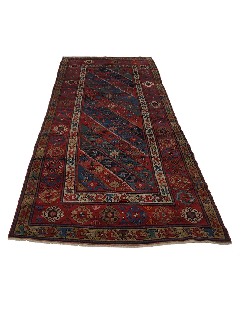 Fasa Antique Kazak 2524 Multi Rust Traditional Antique Rug