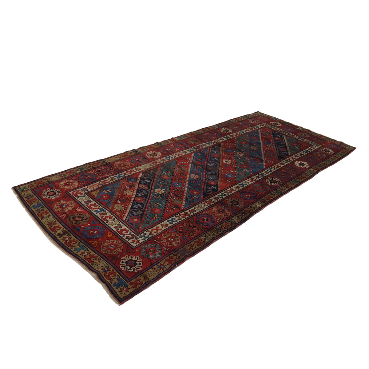 Fasa Antique Kazak 2524 Multi Rust Traditional Antique Rug