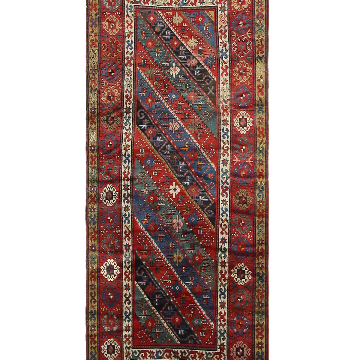Fasa Antique Kazak  Multi Rust Traditional