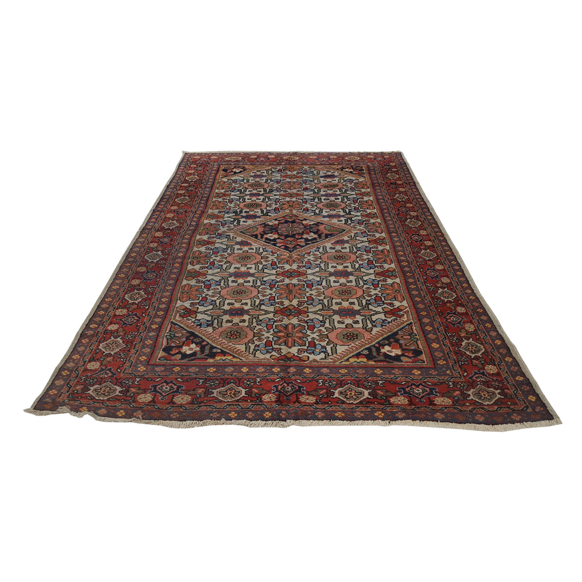 Fasa Antique Mahal 2561 Ivory Rust Traditional Antique Rug