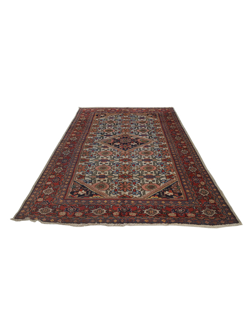 Fasa Antique Mahal 2561 Ivory Rust Traditional Antique Rug