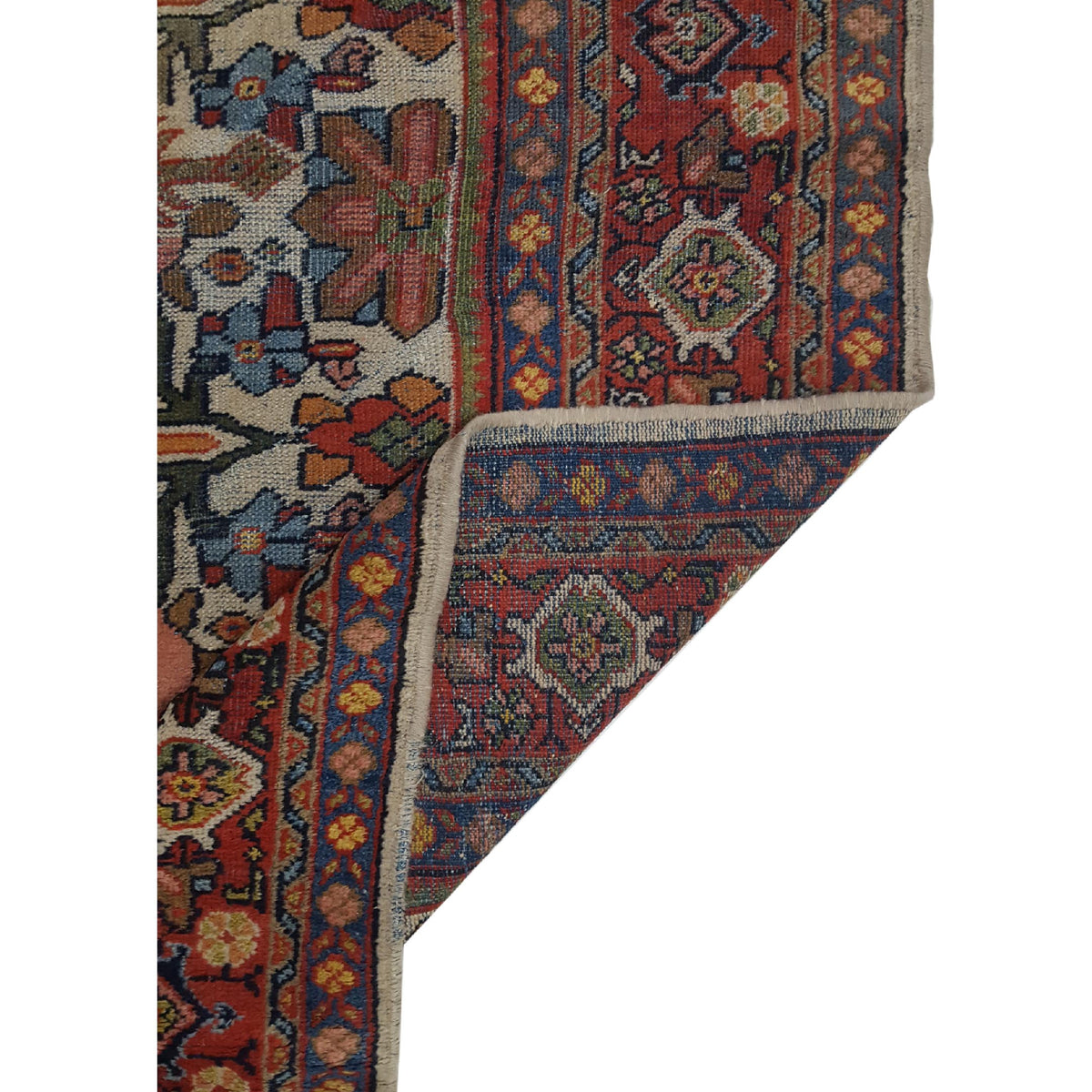 Fasa Antique Mahal 2561 Ivory Rust Traditional Antique Rug