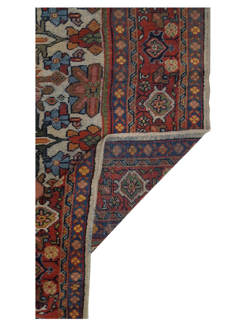 Fasa Antique Mahal 2561 Ivory Rust Traditional Antique Rug