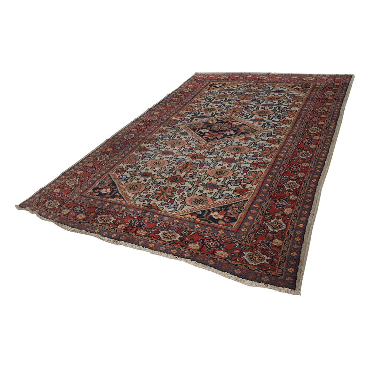Fasa Antique Mahal 2561 Ivory Rust Traditional Antique Rug