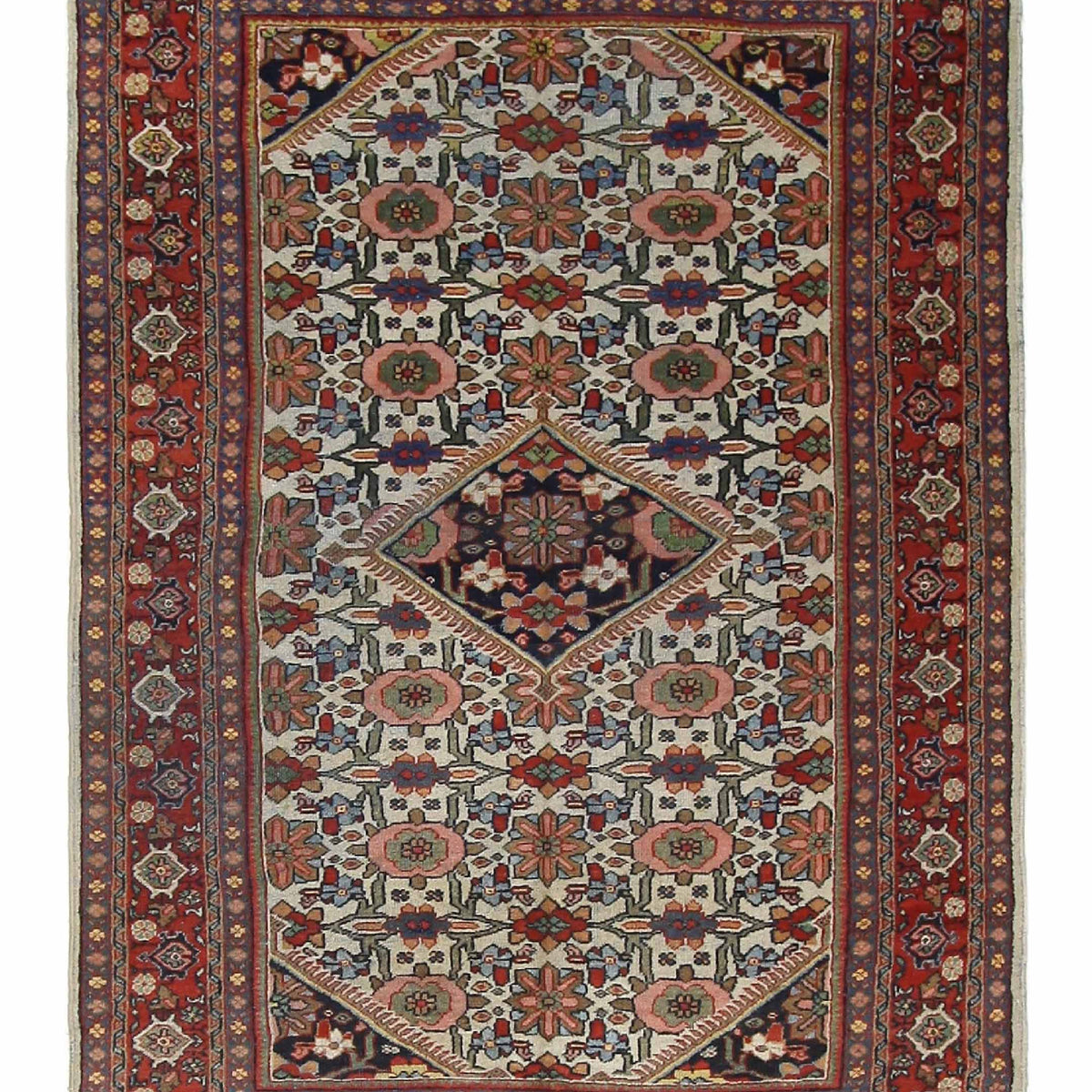 Fasa Antique Mahal  Ivory Rust Traditional