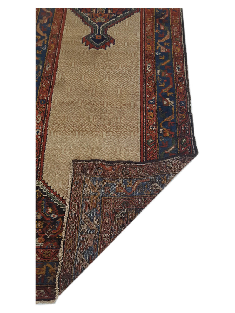 Fasa Antique Malayer 2566 Ivory Rust Traditional Antique Rug