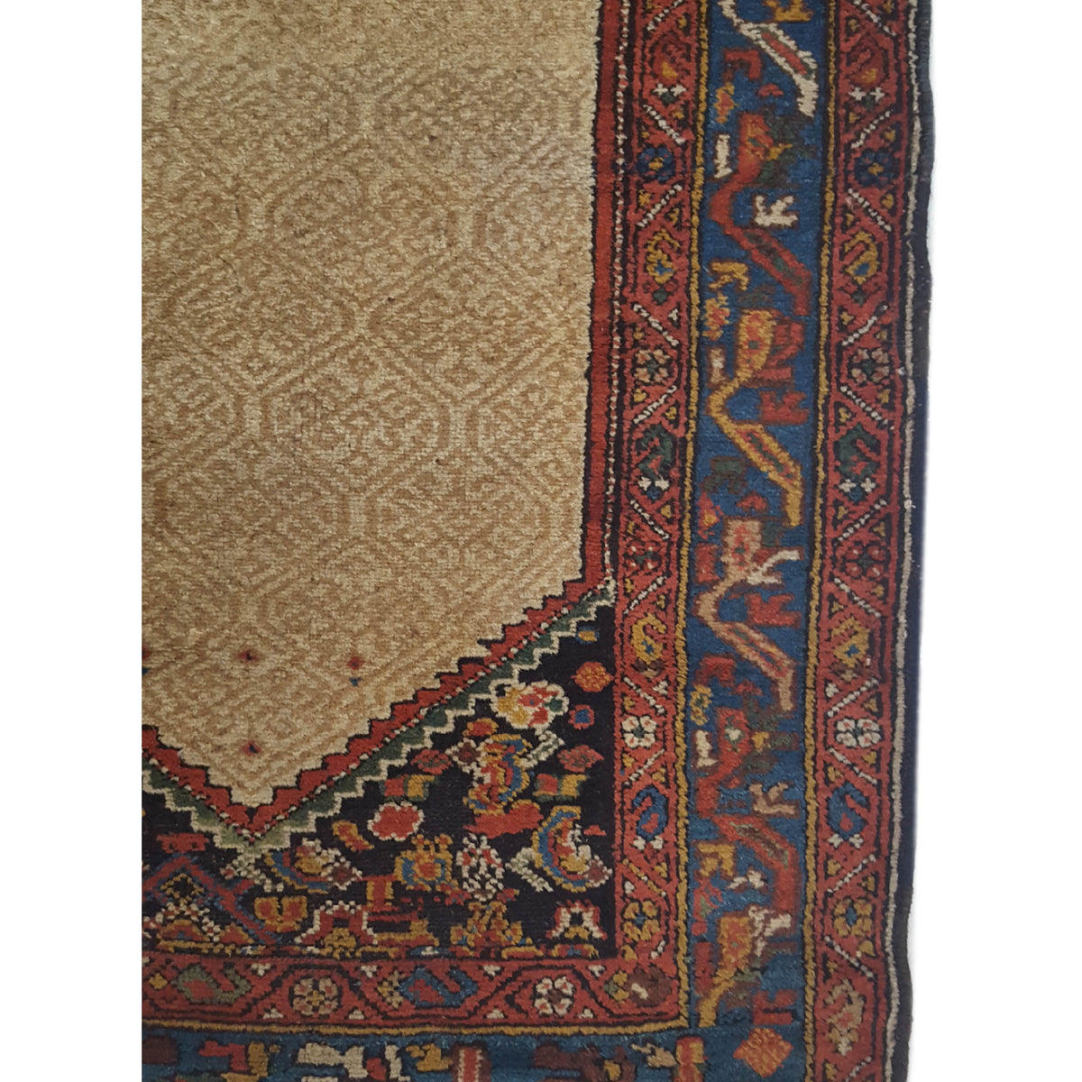 Fasa Antique Malayer 2566 Ivory Rust Traditional Antique Rug