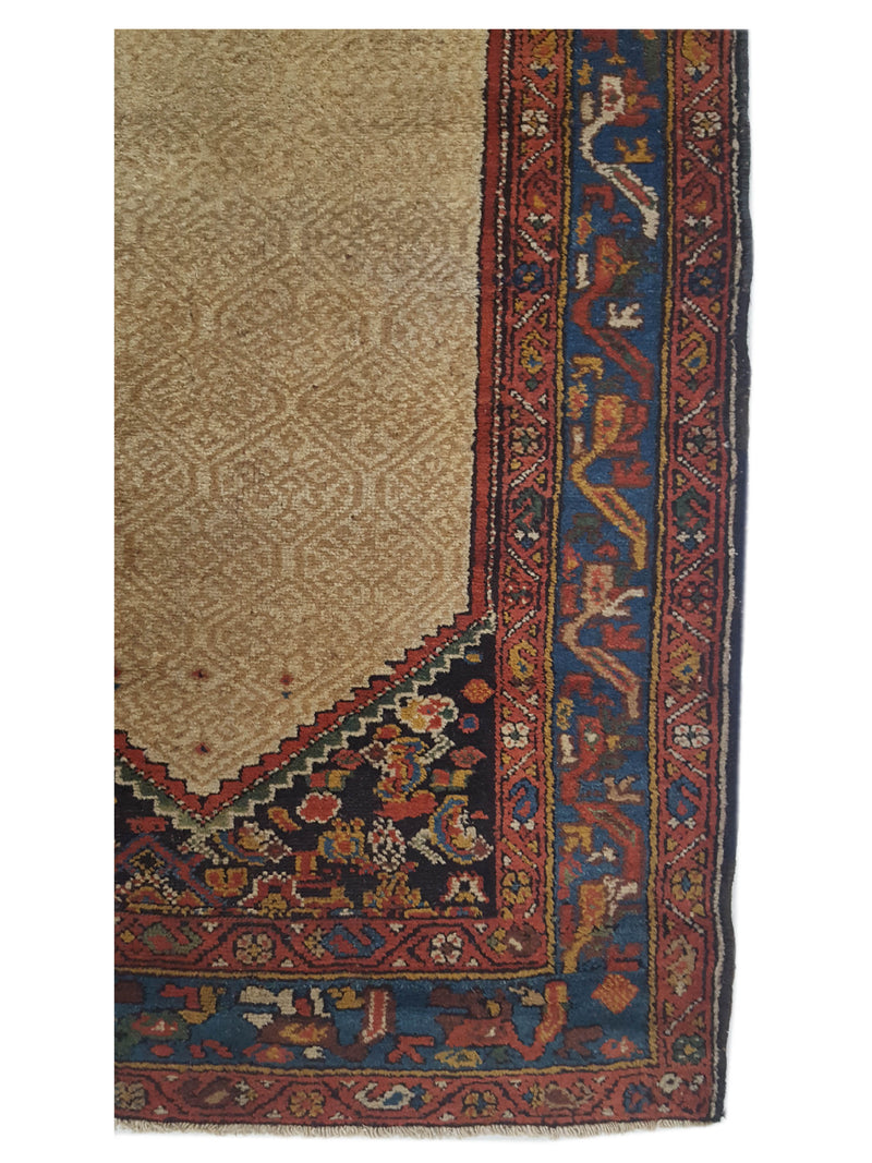 Fasa Antique Malayer 2566 Ivory Rust Traditional Antique Rug