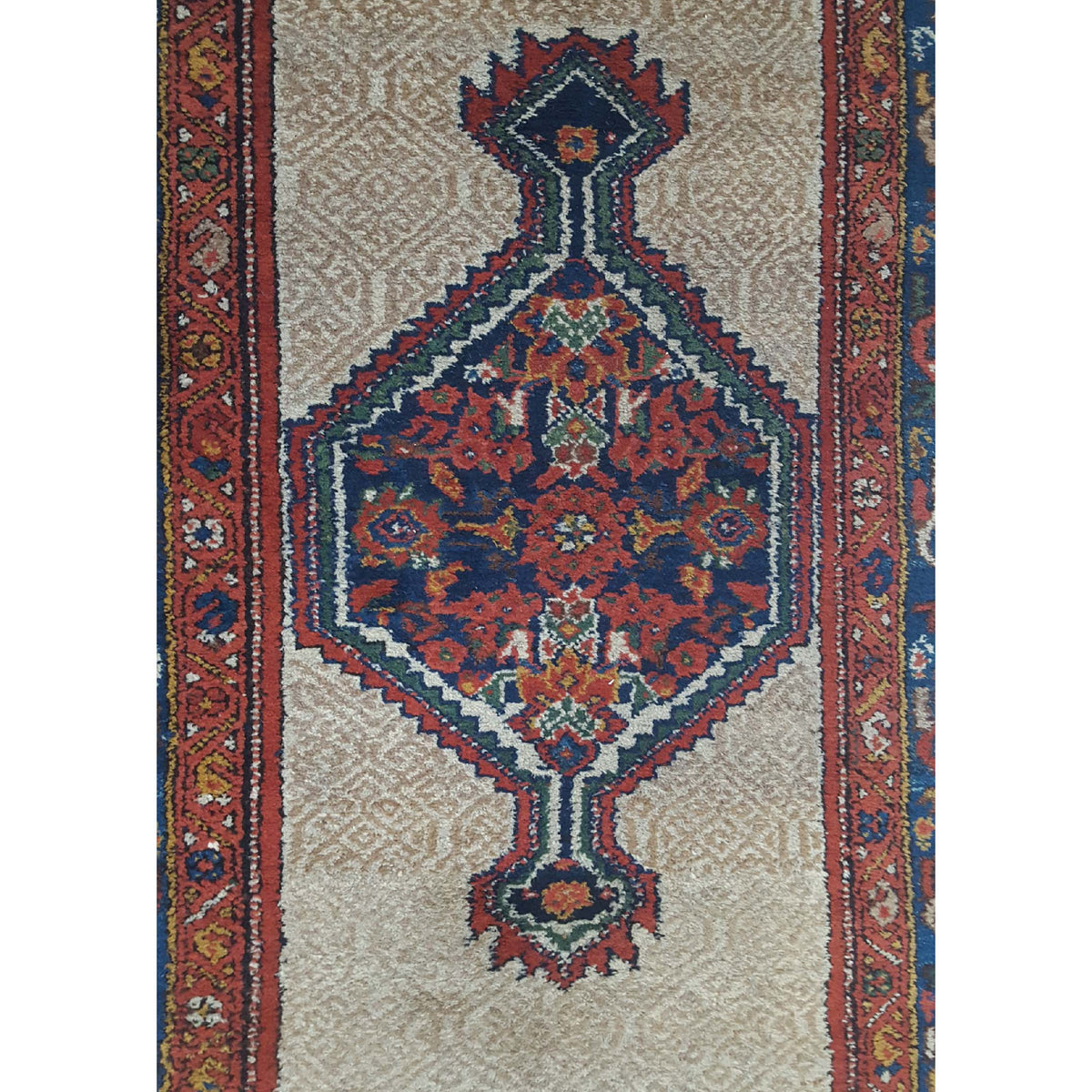 Fasa Antique Malayer 2566 Ivory Rust Traditional Antique Rug