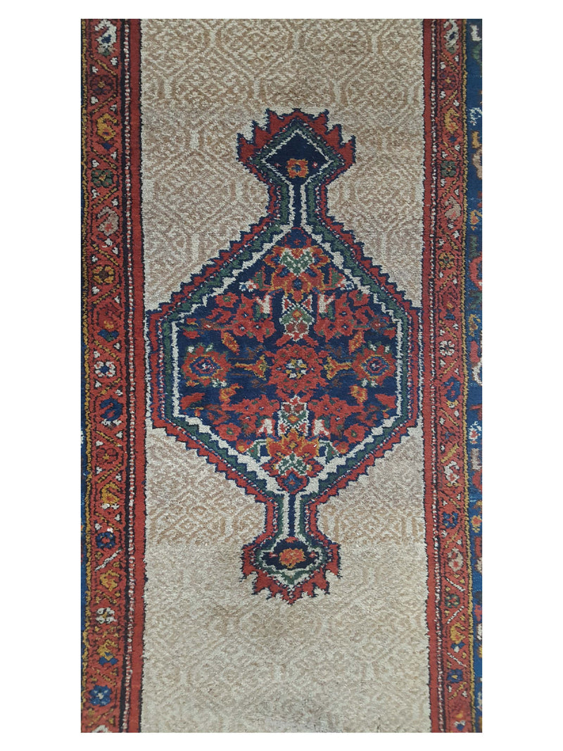 Fasa Antique Malayer 2566 Ivory Rust Traditional Antique Rug
