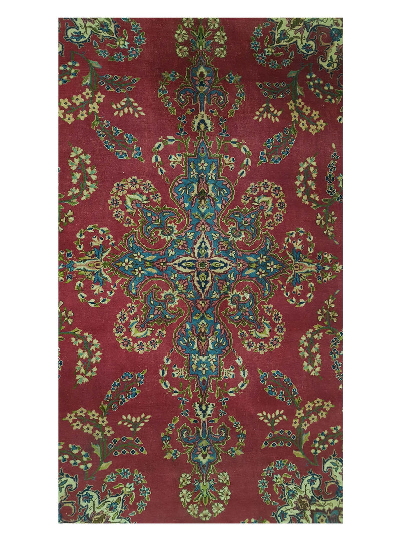 Fasa Antique Kerman 2571 Burgundy Rust Traditional Antique Rug