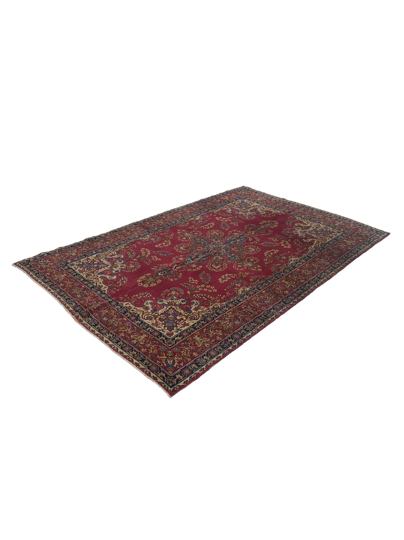 Fasa Antique Kerman 2571 Burgundy Rust Traditional Antique Rug