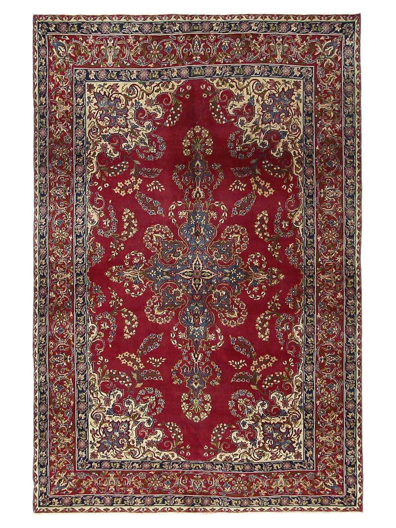 Fasa Antique Kerman  Burgundy Rust Traditional