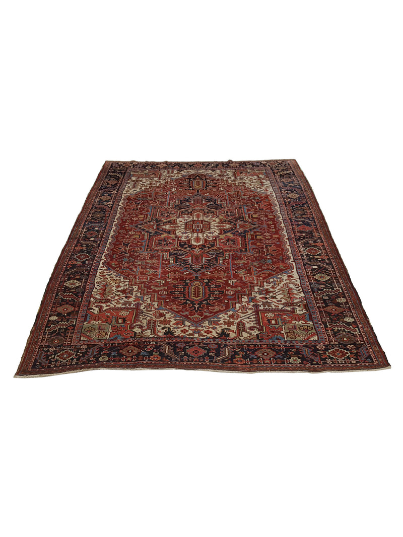 Fasa Antique Heriz 2575 Rust Navy Traditional Antique Rug
