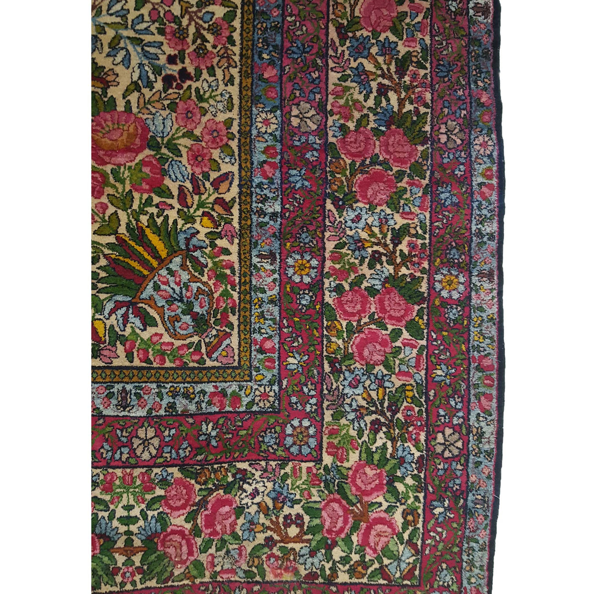 Fasa Antique Kerman 2617 Ivory Ivory Traditional Antique Rug